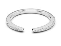 Open Band Lab Grown Diamond Ring with Pave Set Ends