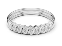 Elegant Lab Grown Diamond Band Ring with Wave-Inspired Prong Design